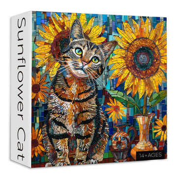 Cat de tournesol puzzle 1000 pièces 1000 pièces